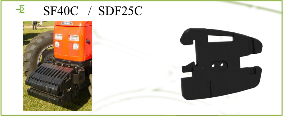 FRONT WEIGHT SAME DEUTZ FAHR 40 KG & 25 KG TO CLICK - SF40C-SDF25C
